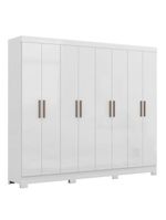 Guarda Roupa Casal Paris Com Pés 8 Portas Mdp  Maxel Branco