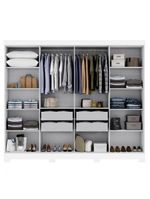 Guarda Roupa Casal Paris Com Pés 8 Portas Mdp  Maxel Branco