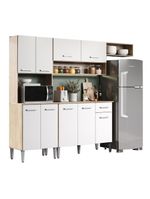 Armário Cozinha Compacta Arizona Smart Carraro - Carvalho/branco Carvalho/branco