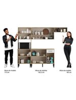 Armário Cozinha Compacta Arizona Smart Carraro - Carvalho/branco Carvalho/branco