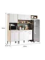 Armário Cozinha Compacta Arizona Smart Carraro - Carvalho/branco Carvalho/branco