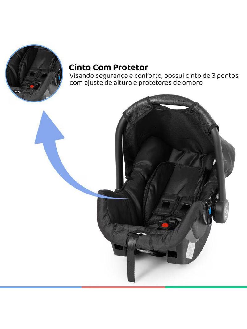 Bebê Conforto Galzerano Grid 8184 de 0 até 13kg - Preto
