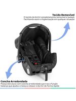 Bebê Conforto Galzerano Grid 8184 de 0 até 13kg - Preto