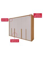 Guarda Roupa 6 Portas Easy Space Amêndoa Clean/Off White