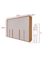 Guarda Roupa 6 Portas Easy Space Amêndoa Clean/Off White