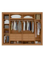 Guarda Roupa 6 Portas Easy Space Amêndoa Clean/Off White