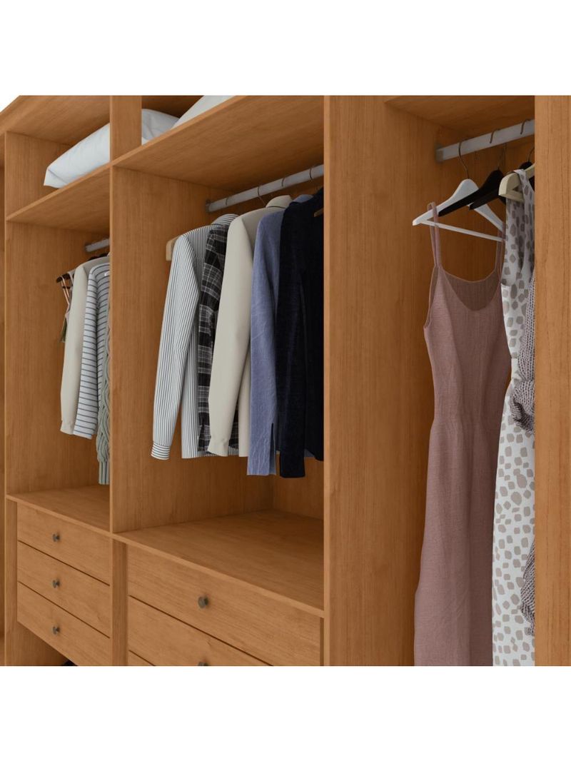 Guarda Roupa 6 Portas Easy Space Amêndoa Clean/Off White