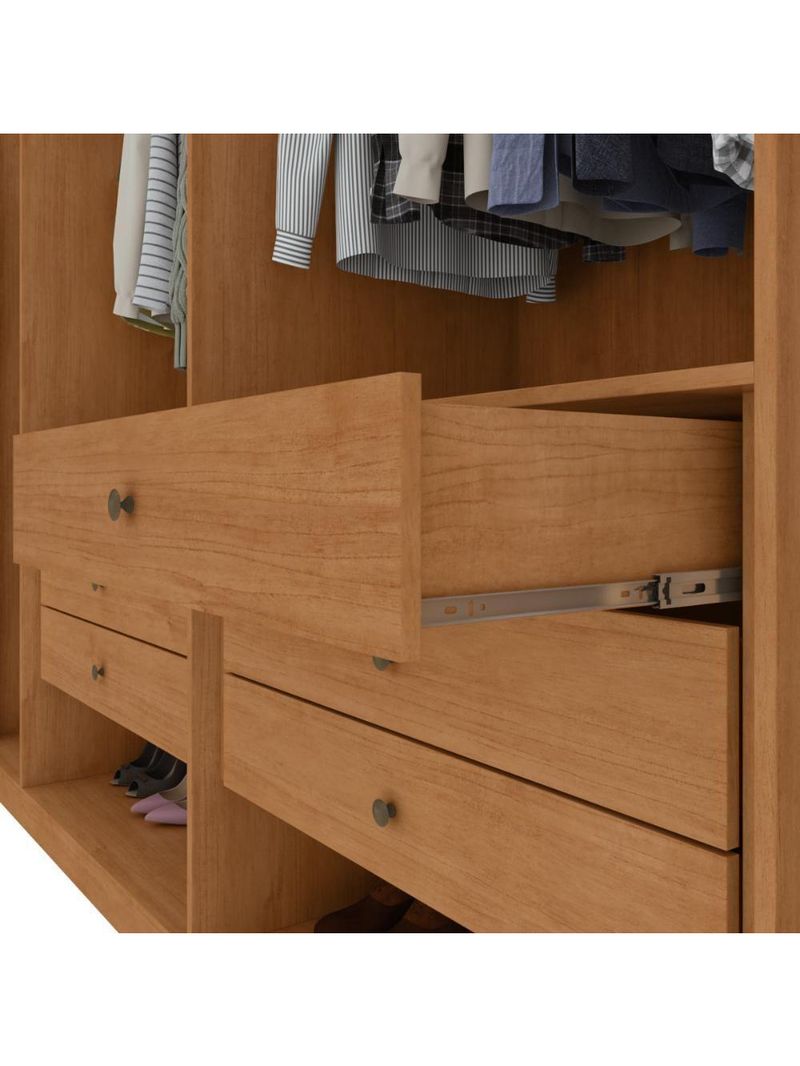 Guarda Roupa 6 Portas Easy Space Amêndoa Clean/Off White