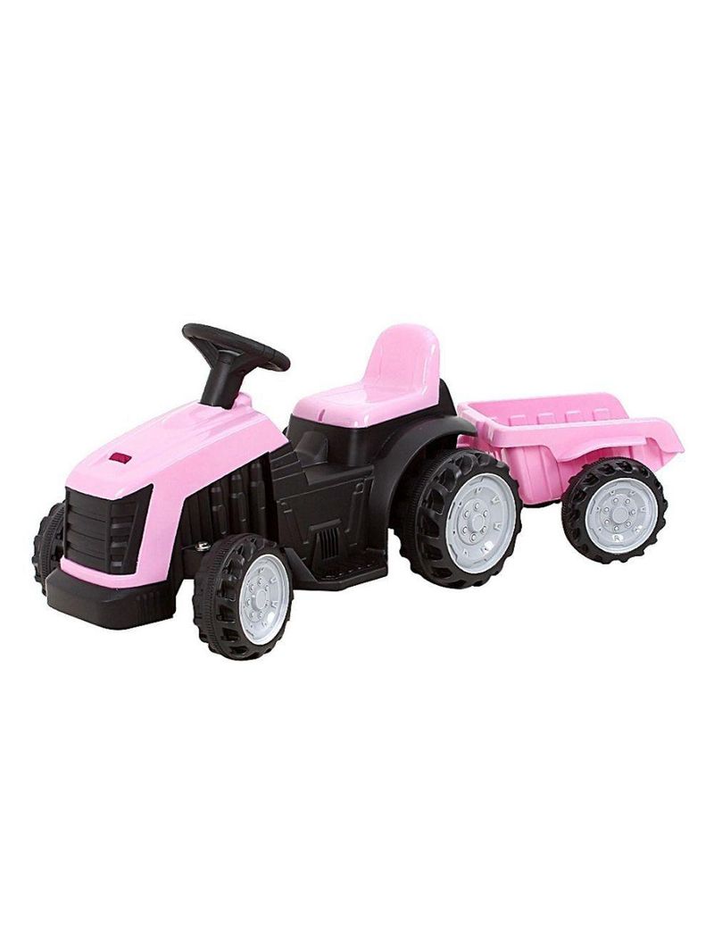 Trator Elétrico Bang Toys 6 Volts Com Caçamba Rosa
