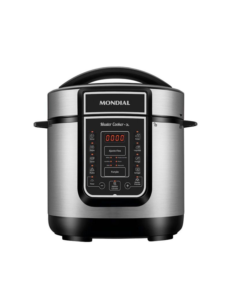 Panela de Pressão Elétrica Digital Master Cooker Mondial PE-40 – Preto/Inox – 127V
