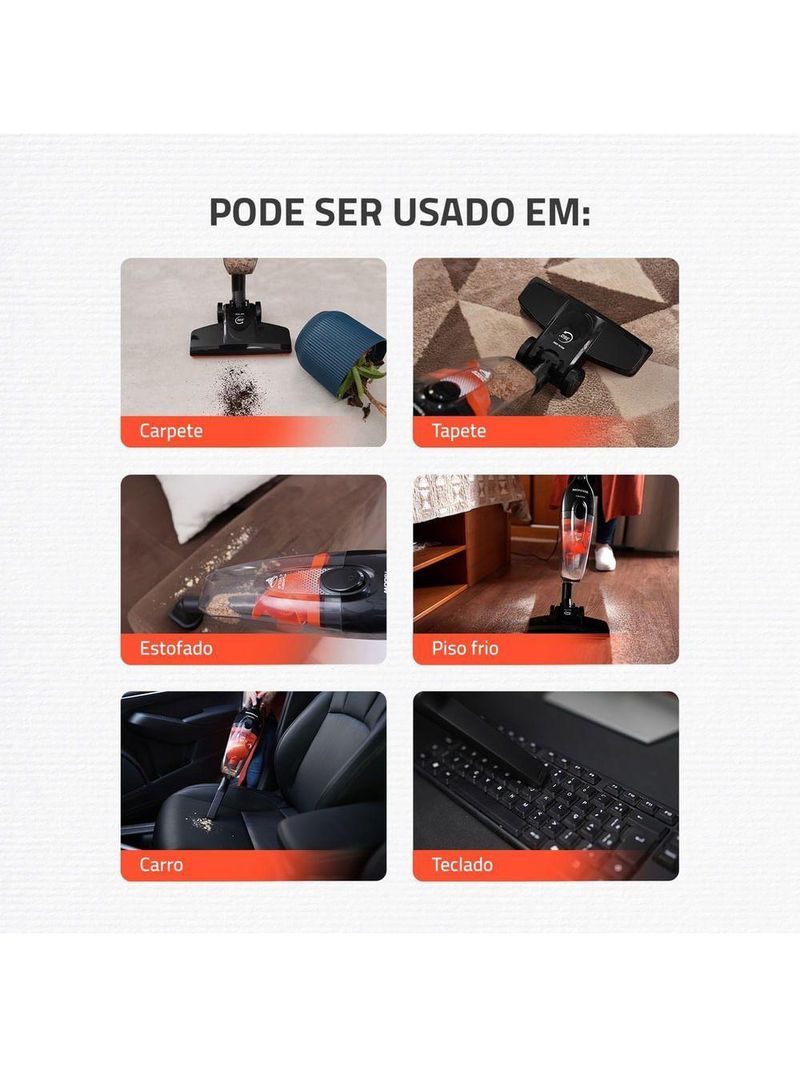 Aspirador De Pó Turbo Cycle  Mondial Preto/laranja 60hz 1500W Ap-40-b 127V