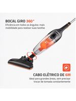 Aspirador De Pó Turbo Cycle  Mondial Preto/laranja 60hz 1500W Ap-40-b 127V