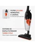 Aspirador De Pó Turbo Cycle  Mondial Preto/laranja 60hz 1500W Ap-40-b 127V