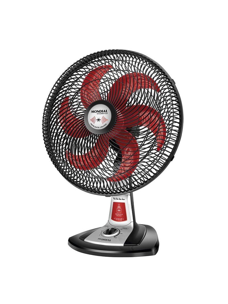 Ventilador De Mesa Mondial Turbo Excellence 40cm Vermelho e Preto 127v VT-RP-01