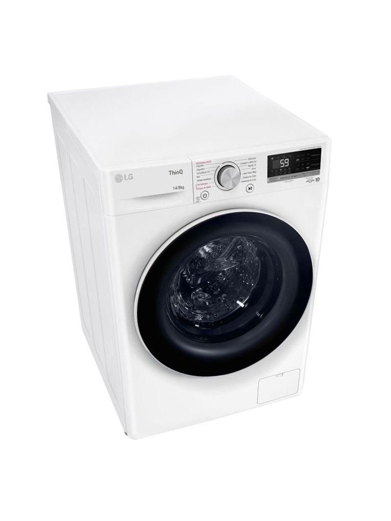 Lava e Seca LG Smart VC4 14kg Branca com Inteligência Artificial AI DD™ CV5014WC4 – 127V