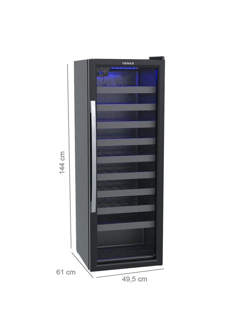 Adega Climatizada Venax Piubella 200 209L  Preto 127V