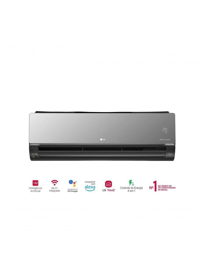 Ar Condicionado LG Dual Inverter Voice +AI Artcool UV Nano 18000 BTUs Quente/Frio 220V