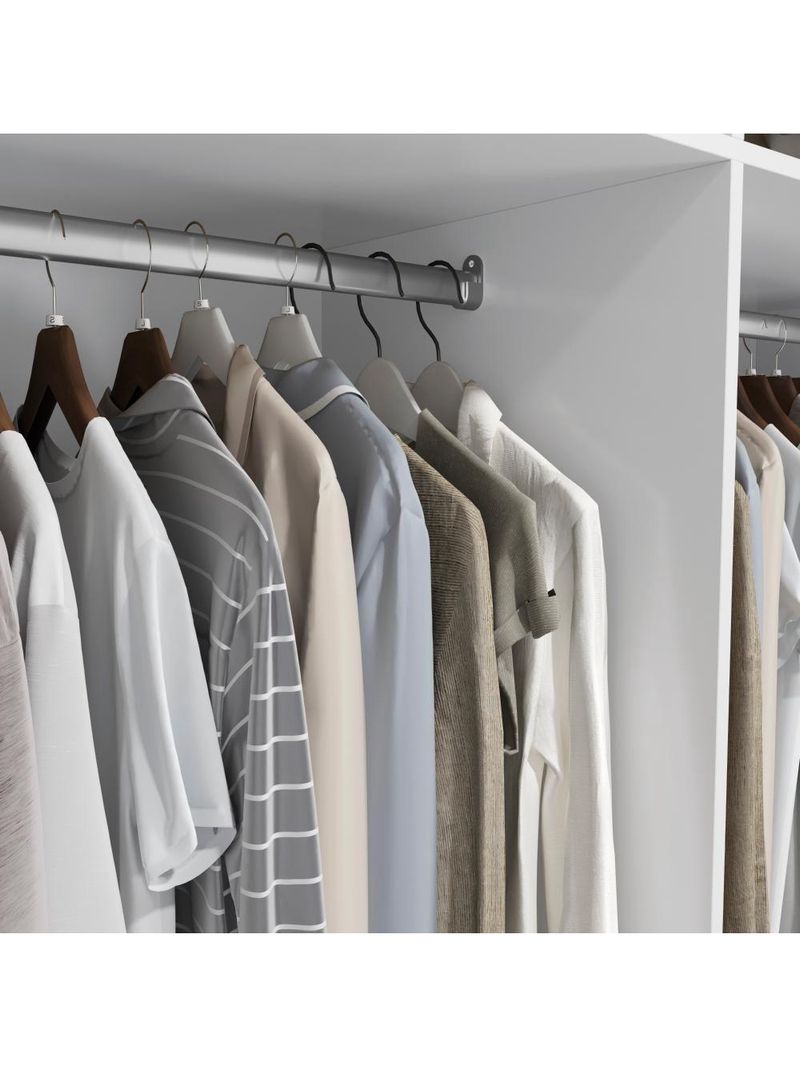 Guarda-roupa Casal 100% Mdf Kappesberg 3 Portas De Correr 8 Gavetas Branco