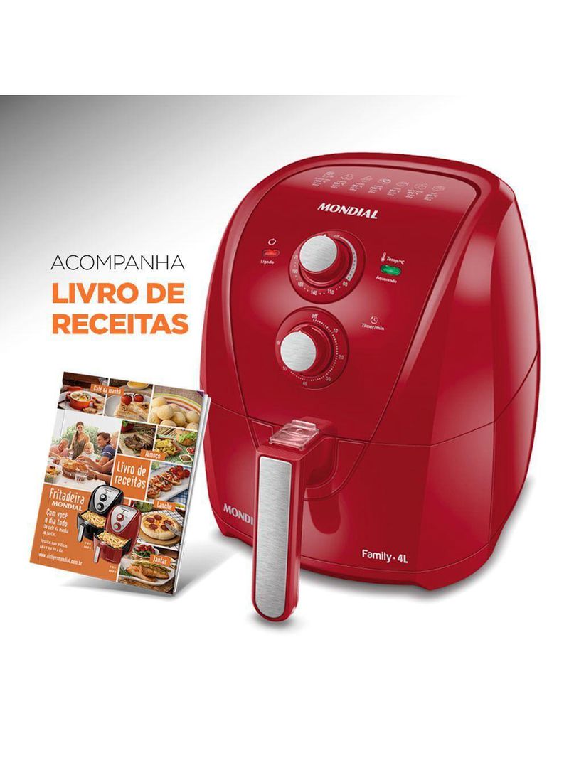 Fritadeira a Ar Mondial AFN-40-FR – 127V – Vermelha