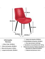 Cadeira De Jantar Chicago - Vermelho