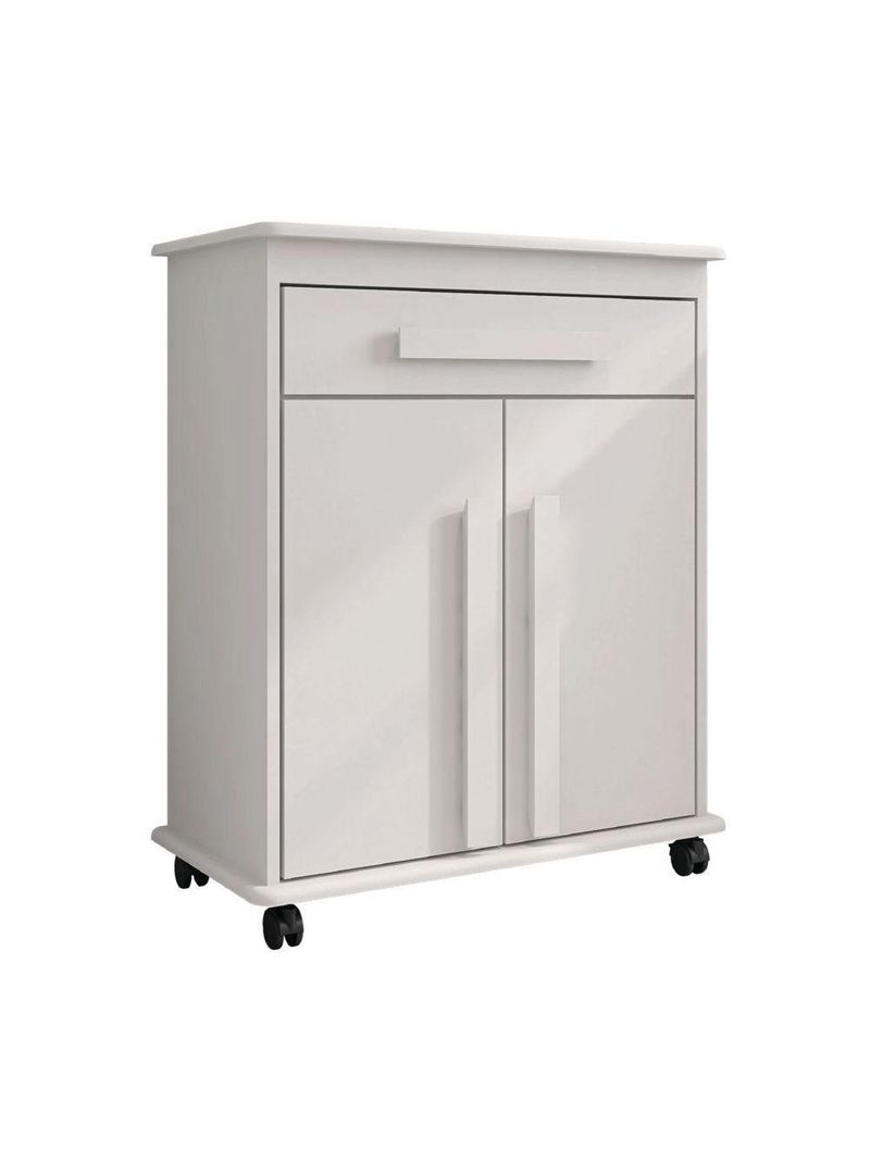 Armário Balcão Multiusocom Rodízios Chile Branco RV Móveis