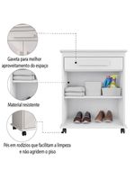 Armário Balcão Multiusocom Rodízios Chile Branco RV Móveis