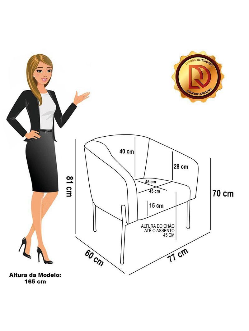 Sofá Namoradeira E Poltrona Pé Ferro Dourado Stella Bouclê D03 - D'rossi Cor Off White