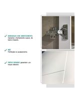 Armário Aéreo De Canto Milla Mdf 2 Portas Branco 80 Cm Carraro