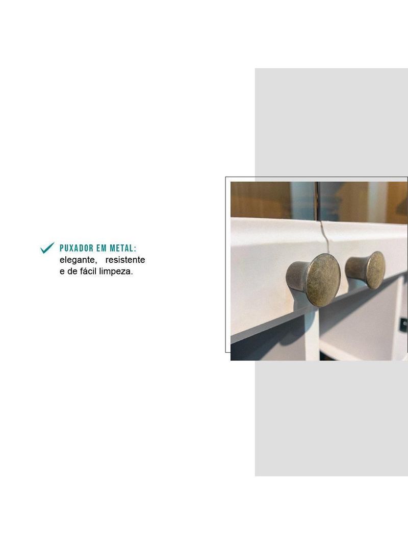 Armário Aéreo De Canto Milla Mdf 2 Portas Branco 80 Cm Carraro