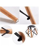 Conjunto De Jantar Mesa Eiffel Preta + 6 Cadeiras Eiffel