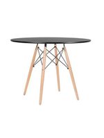 Conjunto De Jantar Mesa Eiffel Preta + 6 Cadeiras Eiffel