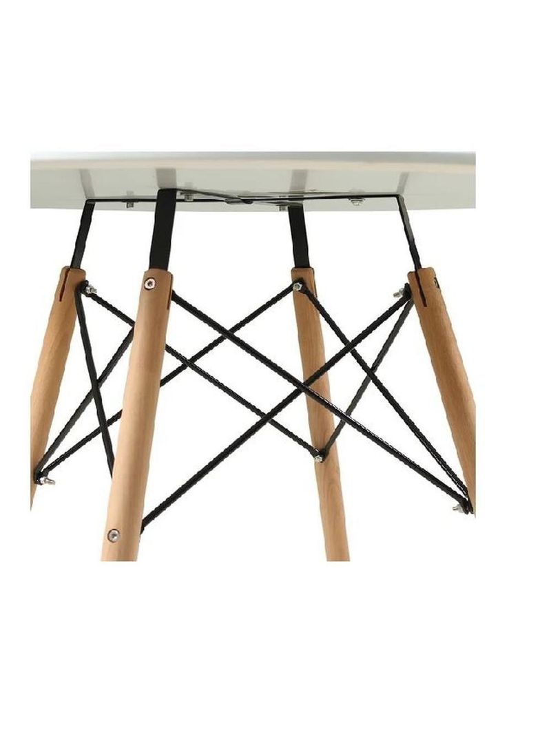 Conjunto De Jantar Mesa Eiffel Preta + 6 Cadeiras Eiffel