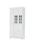 Quarto De Bebê Mariah 3p Com Berço Lila Branco Brilho Com Colchão - Carolina