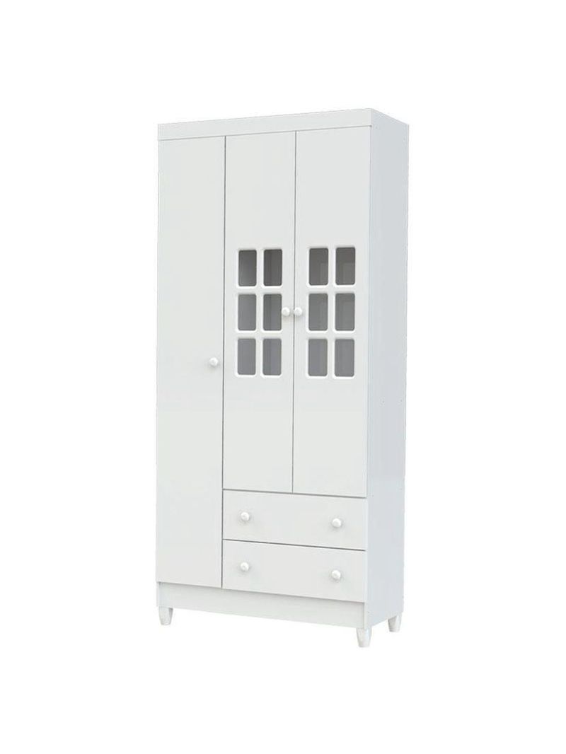 Quarto De Bebê Mariah 3p Com Berço Lila Branco Brilho Com Colchão - Carolina