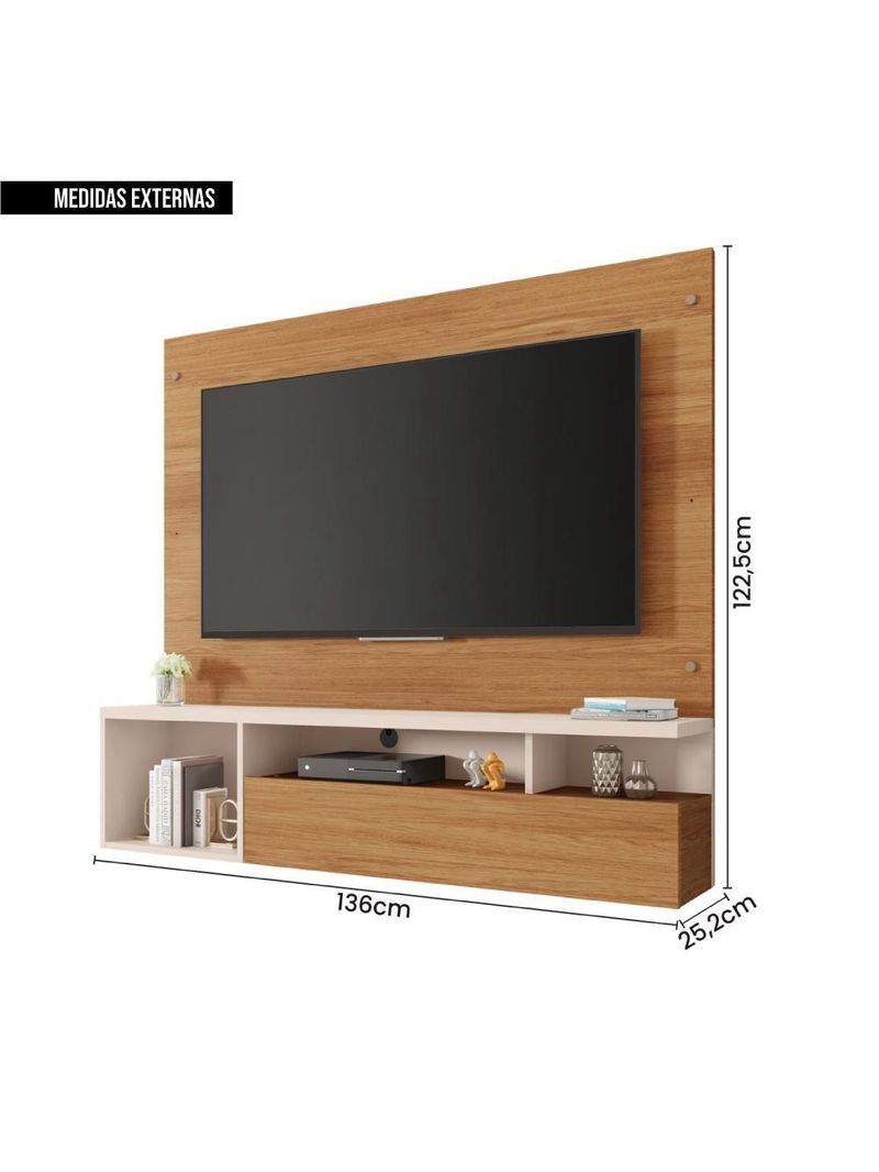 Painel Para Tv Até 55 Polegadas Marrom Black Caemmun