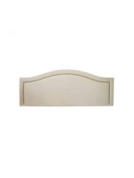 Cabeceira Queen Curva Luxo 160x60 Suede Off White - Tachas Prata