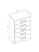 Cômoda 2014140 e Guarda Roupa Casal Coimbra 2005138 Atacama Grafite - Aramóveis