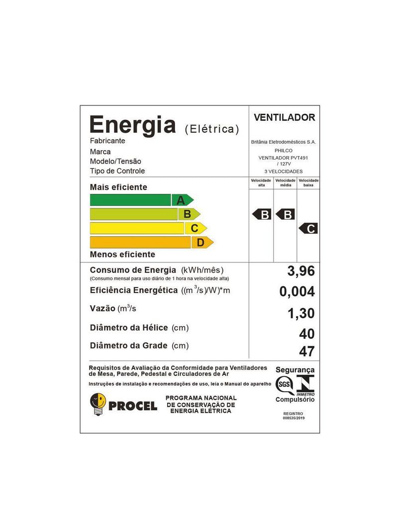 Ventilador Philco 2 Em 1 Tecnologia Maxx Force 174W PVT491 110V