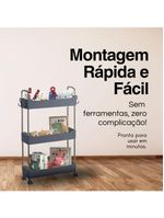 Estante Organizadora Móvel 3 Andares Para Cozinha, Banheiro E Escritórios