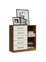 Guarda Roupa Casal Coimbra 2005138 Com Armário Multiuso New 2000191 E Cômoda Milão Atacama Off White - Aramóveis