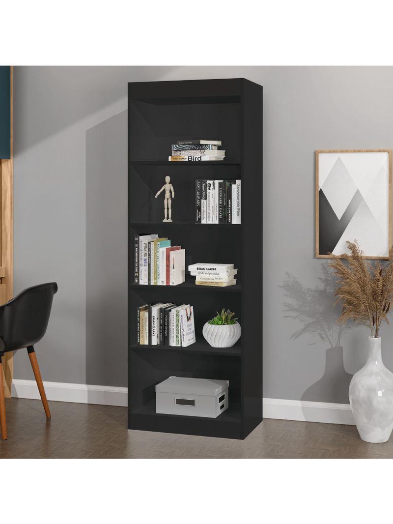 Estante Livreiro Multiuso 4 Prateleiras Preto