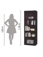 Estante Livreiro Multiuso 4 Prateleiras Preto