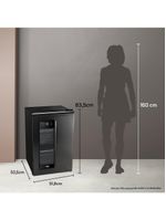 Cervejeira Expositor Vertical HQ 100 Litros Frost Free Inox Titanium HQ-100CEVPVFFI 220V