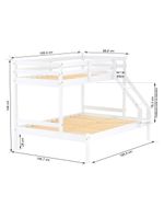 Beliche Com Cama Casal Slim Madeira Maciça Branco Housin