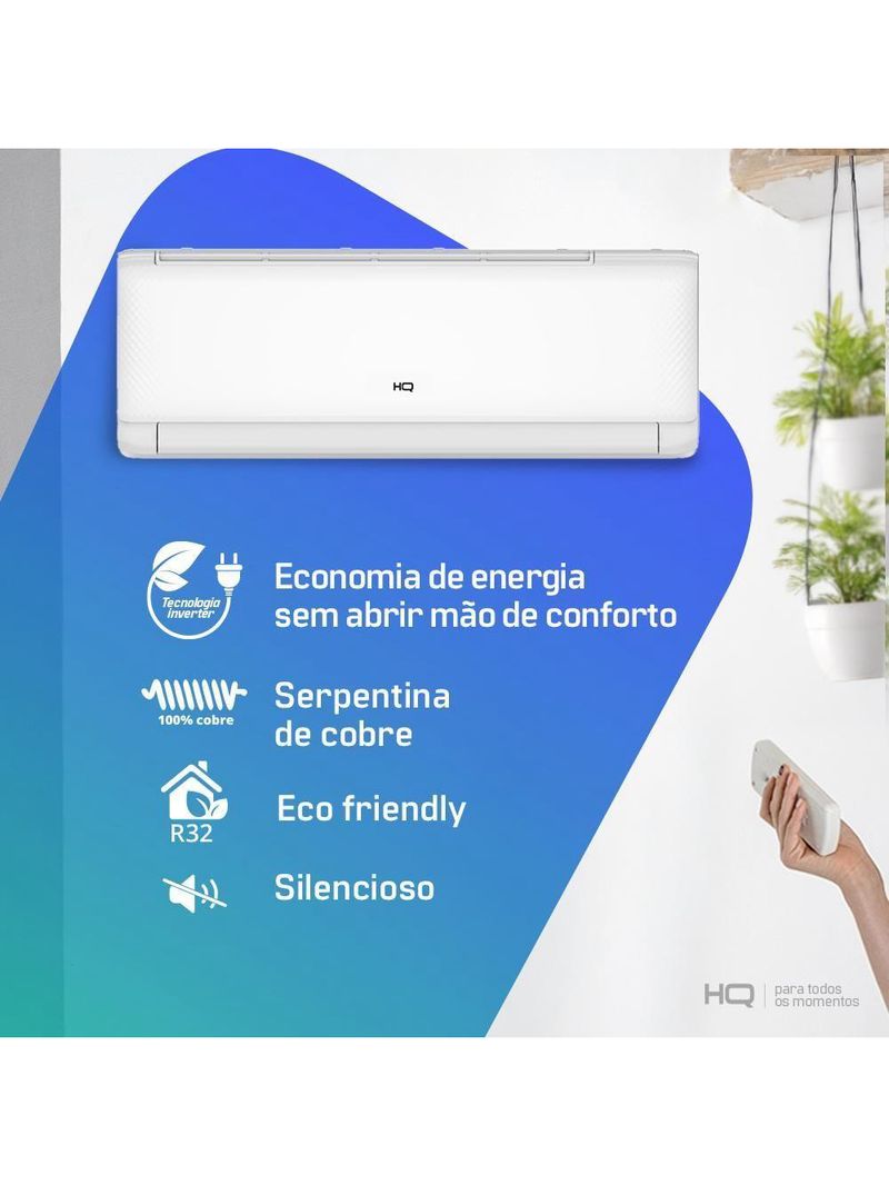 Ar Condicionado Split Hq Hi Wall Inverter 36000 Btus/h Quente E Frio Monofásico Branco CQHQ36PIS2BX 220V