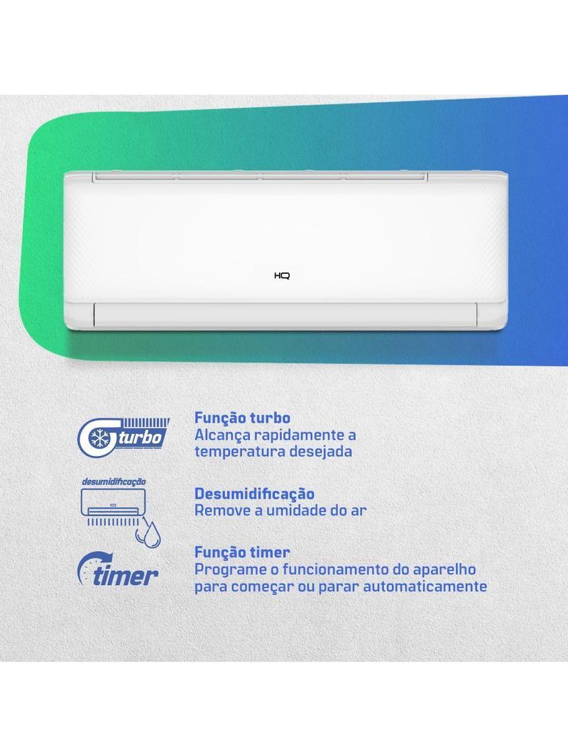 Ar Condicionado Split Hq Hi Wall Inverter 36000 Btus/h Quente E Frio Monofásico Branco CQHQ36PIS2BX 220V