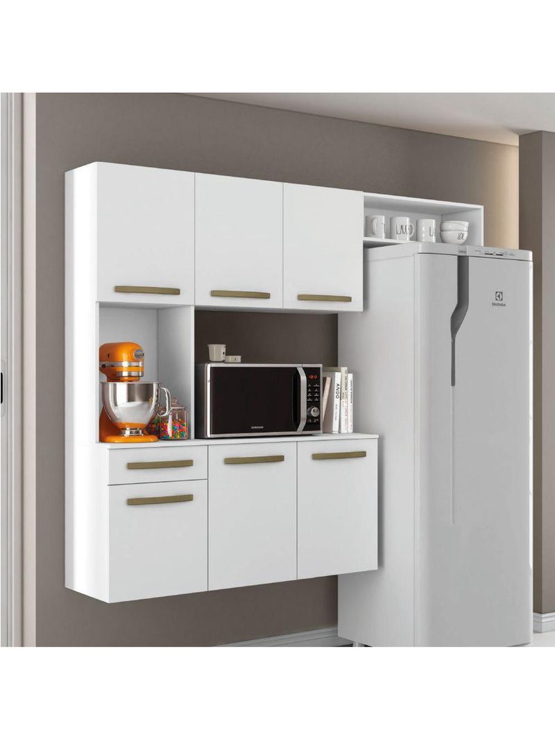 Armário de Cozinha Completa Suspenso com Balcão Aramóveis