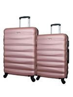 Conjunto de Malas Abs Yins 21089 Cadeado Embutido Rodas 360º - P/M Rosê