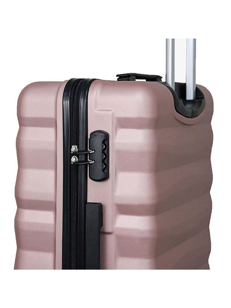 Conjunto de Malas Abs Yins 21089 Cadeado Embutido Rodas 360º - P/M Rosê