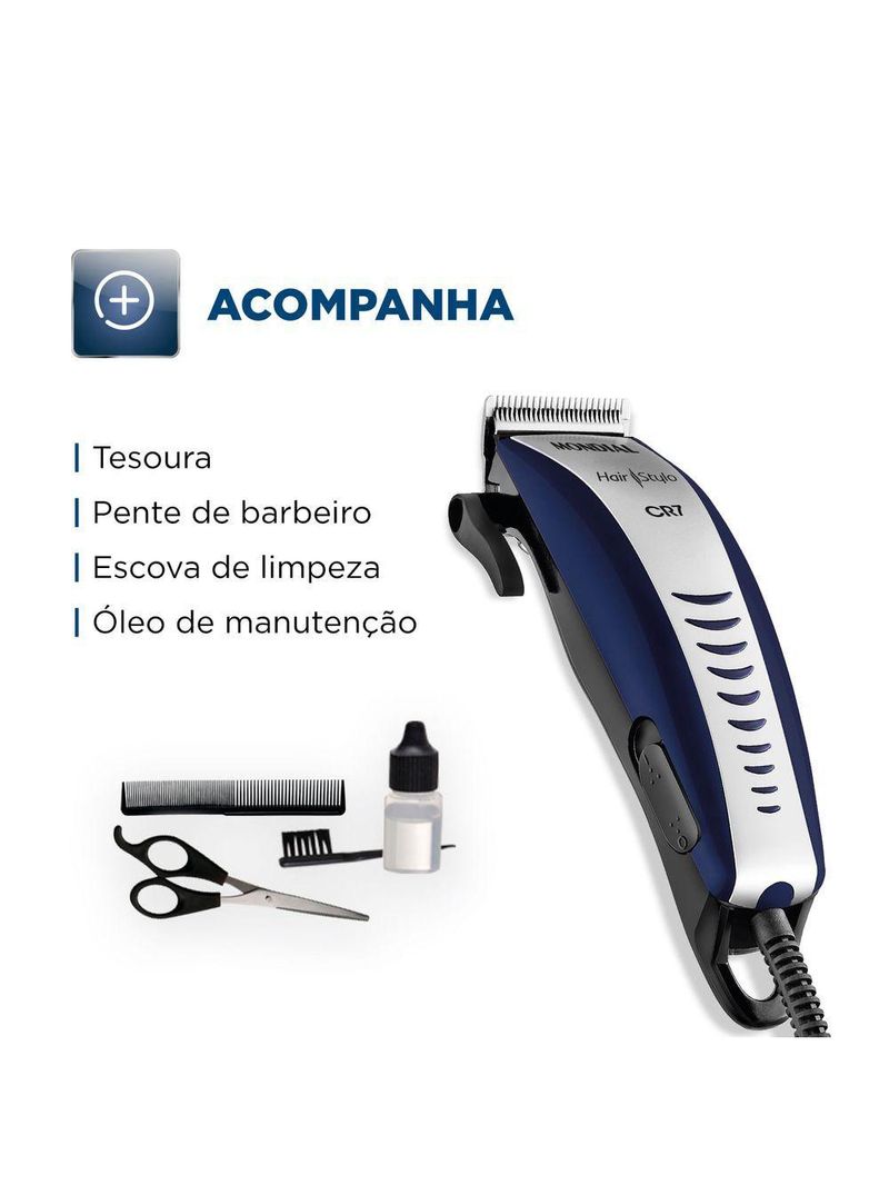 Cortador De Cabelos Hair Stylo Cr-0-220v-azul / Prata
